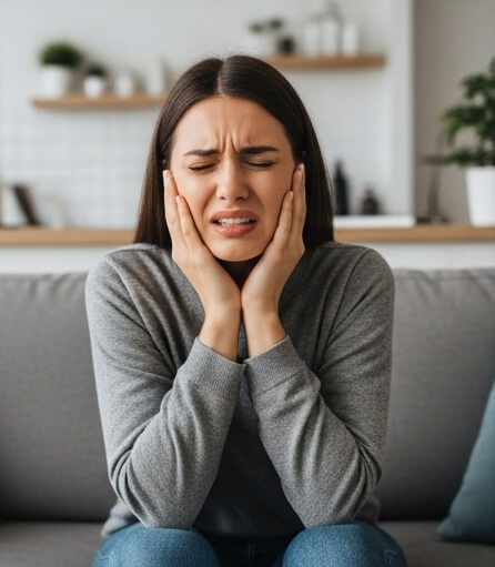 Women image in tooth pain - Emergency dentist Aylesbury